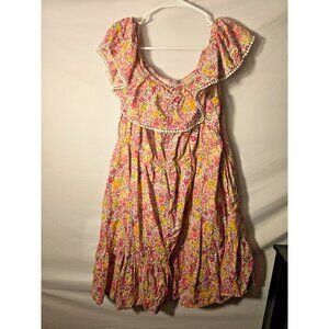 Terra & Sky Womens Plus Size Cottagecore 3X 24W 26W Dress Off Shoulder Romantic